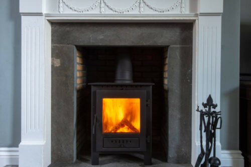 Wood burner in separate living room